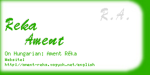 reka ament business card